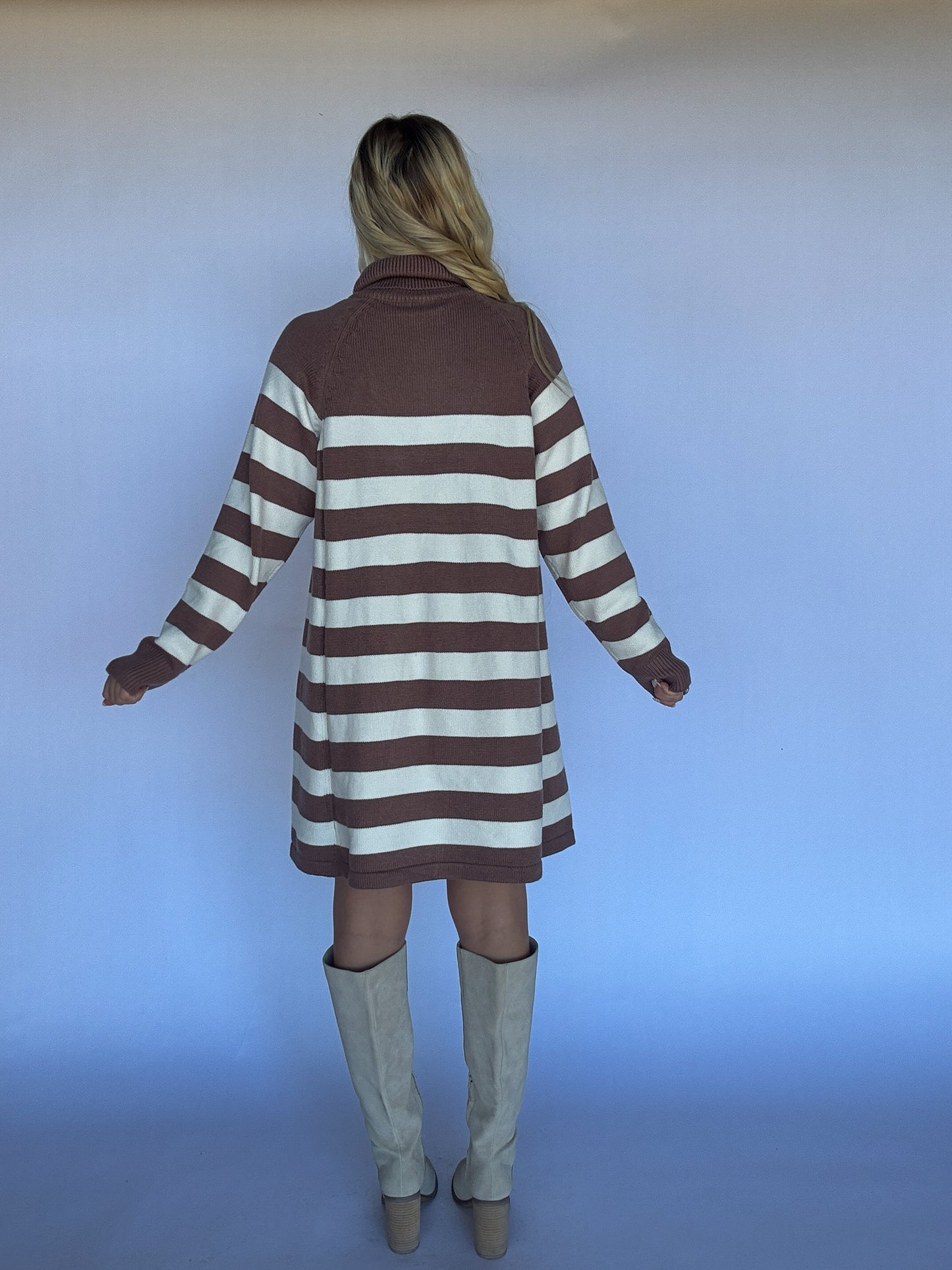 Stacy Striped Knit Sweater Dress