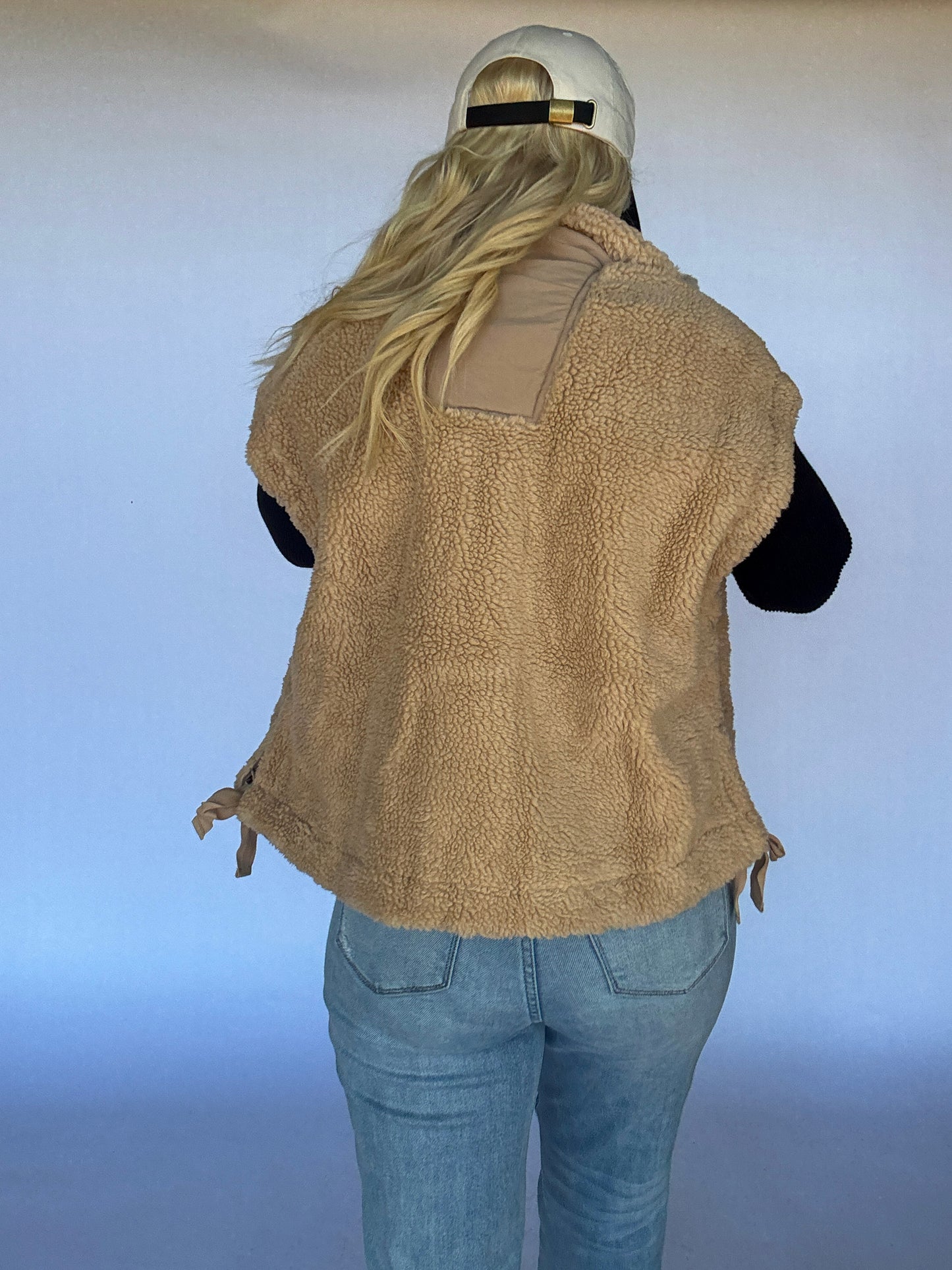 Cozy Up Sherpa Vest - Beige