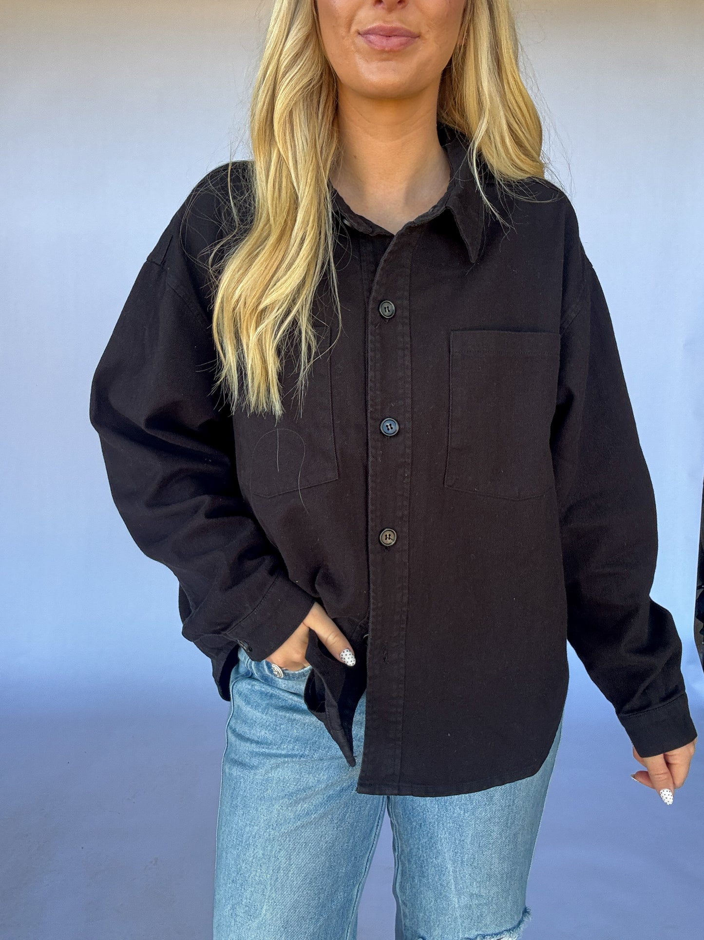 Dutton Button Down - Black