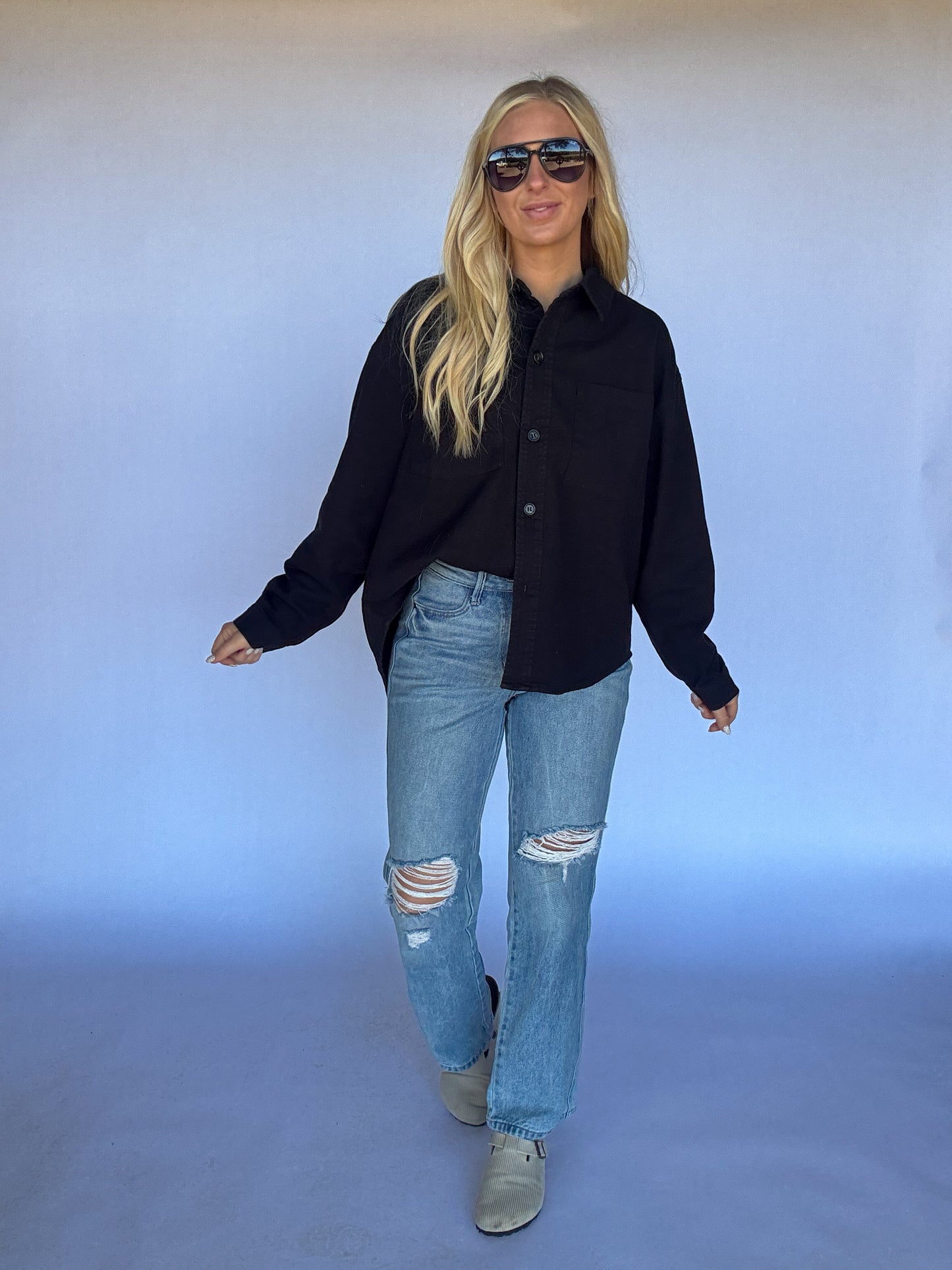 Dutton Button Down - Black