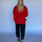 Cozy Classic Oversized Sweater - Ruby