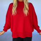 Cozy Classic Oversized Sweater - Ruby