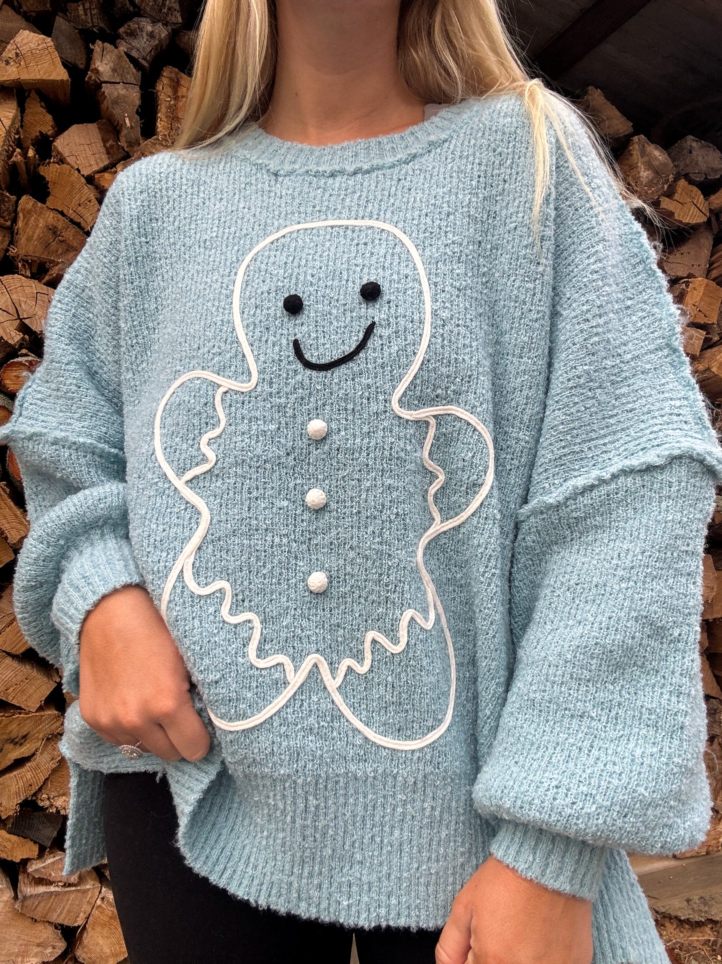 Gingerbread Cookie Oversized Sweater