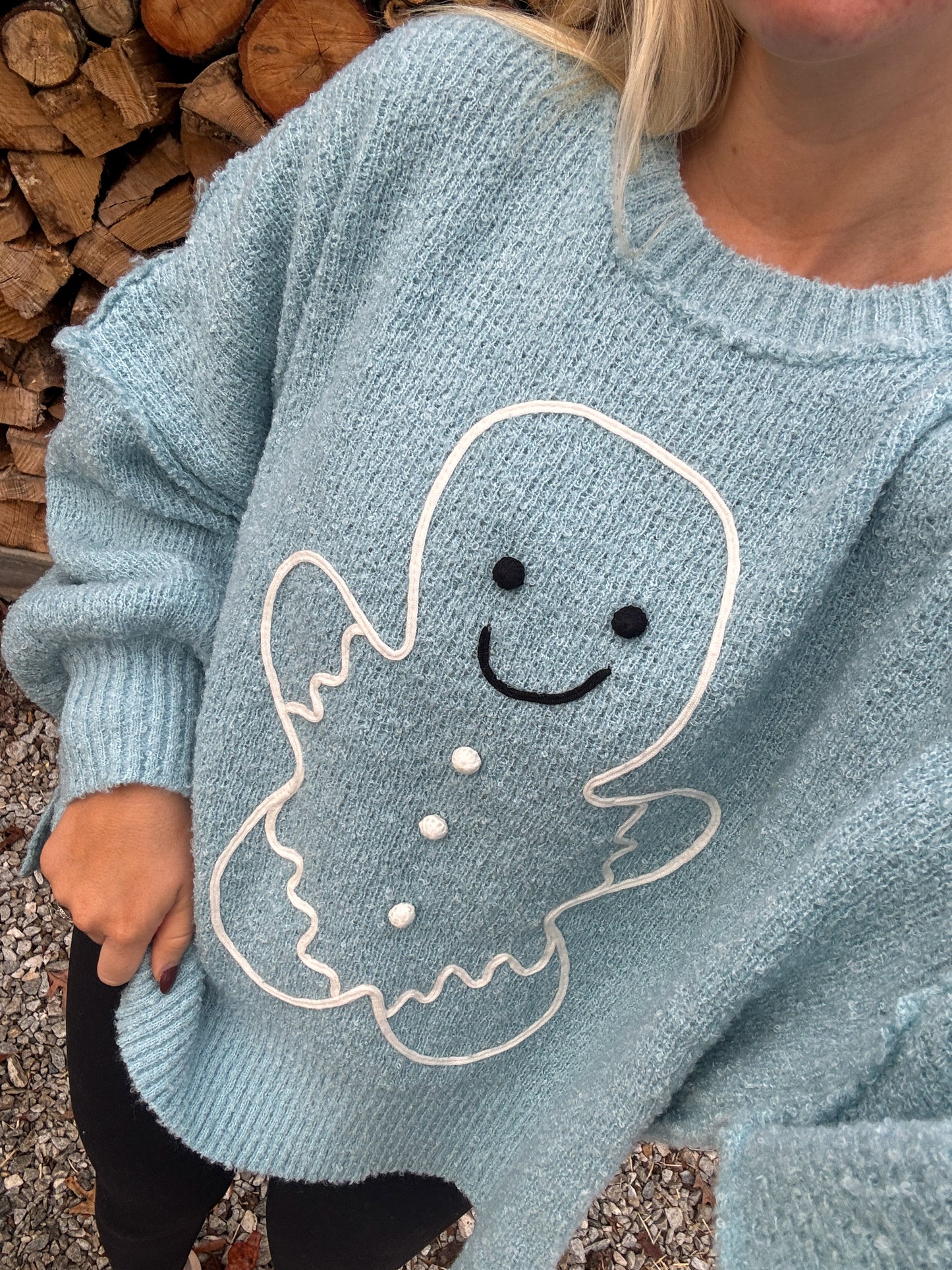 Gingerbread Cookie Oversized Sweater