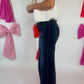 Chelsea Wide Leg Jeans - Dark Denim