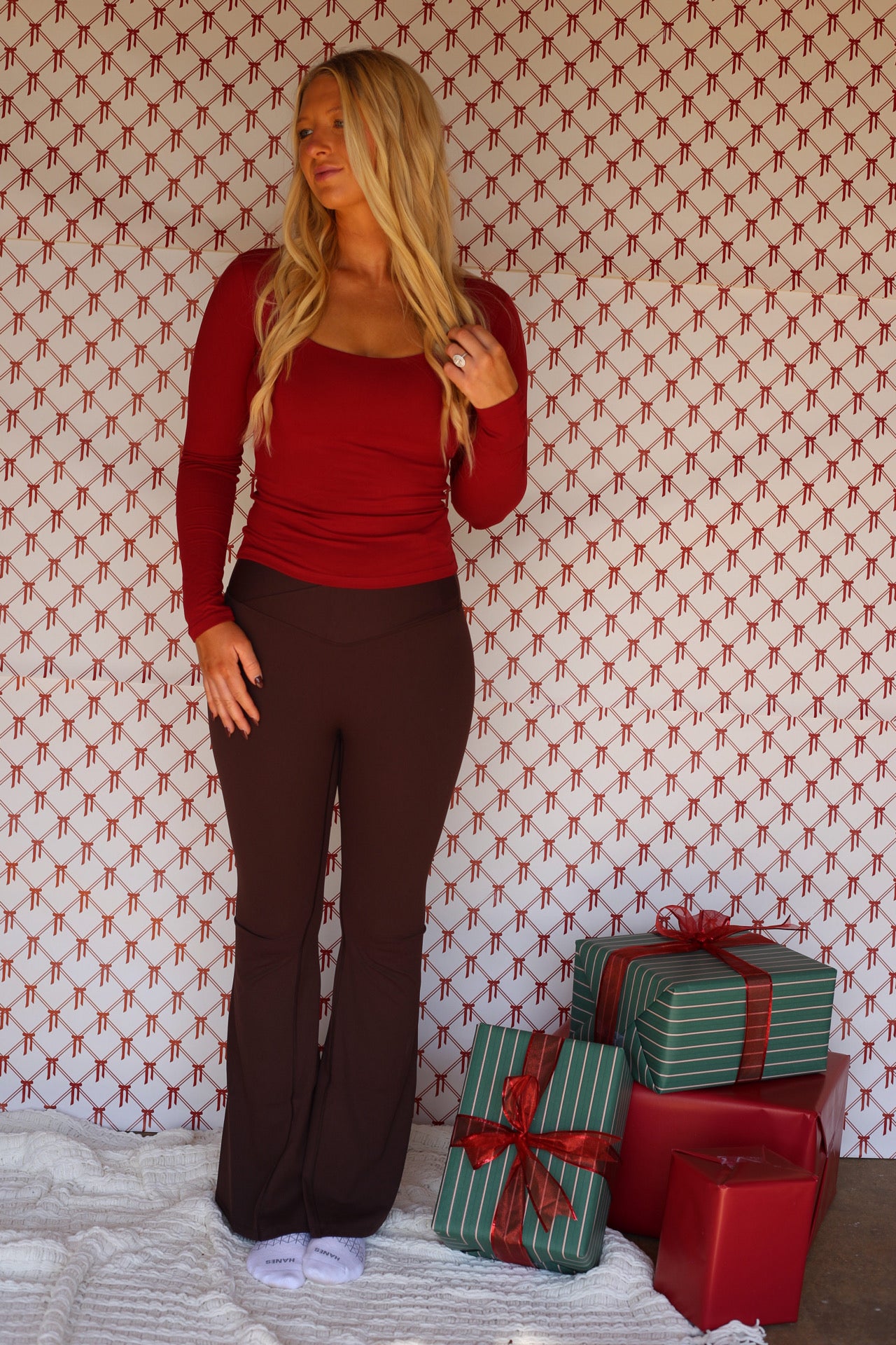 Staple Jersey Square Neck Top - Cherry