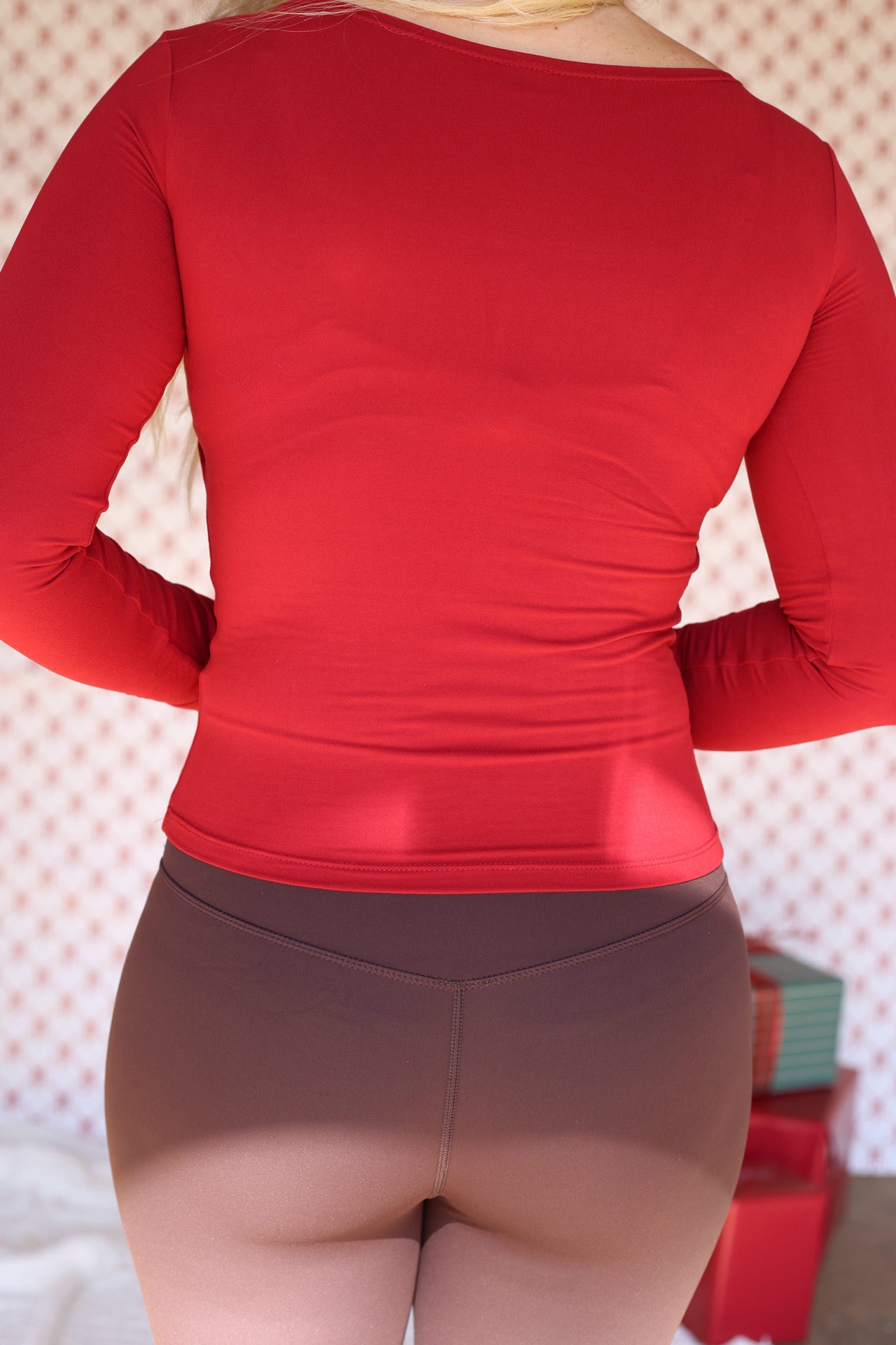 Staple Jersey Square Neck Top - Cherry