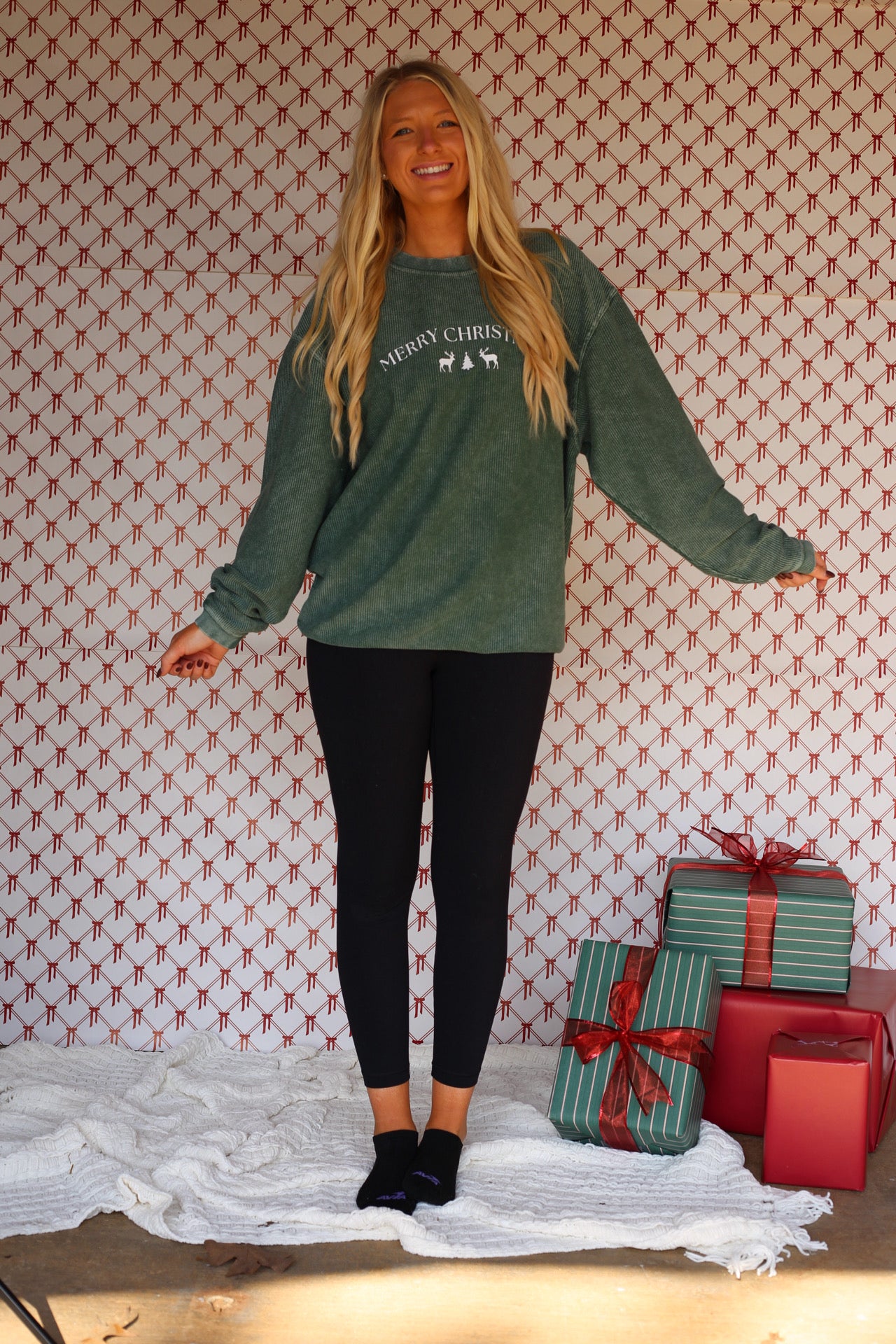 Merry Christmas Corded Crewneck