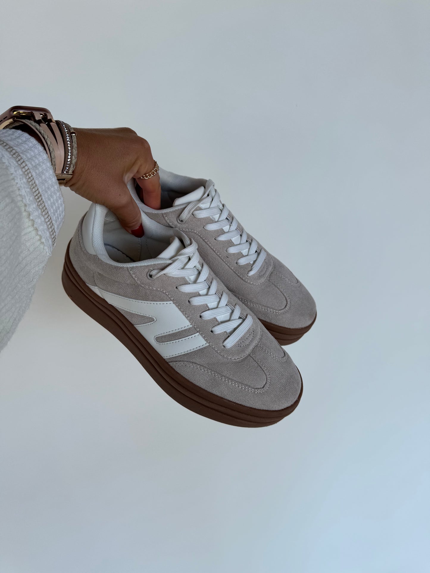 Everyday Platform Sneaker - Beige/White