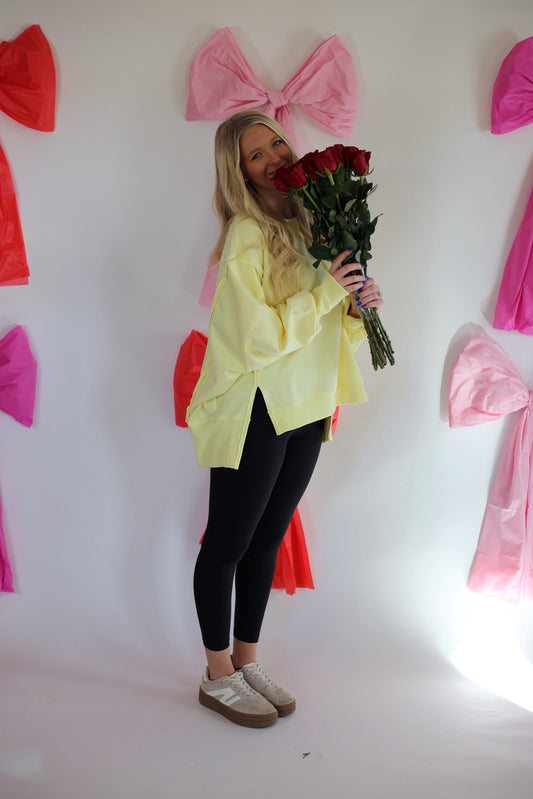 Scarlet Oversized Pullover - Yellow