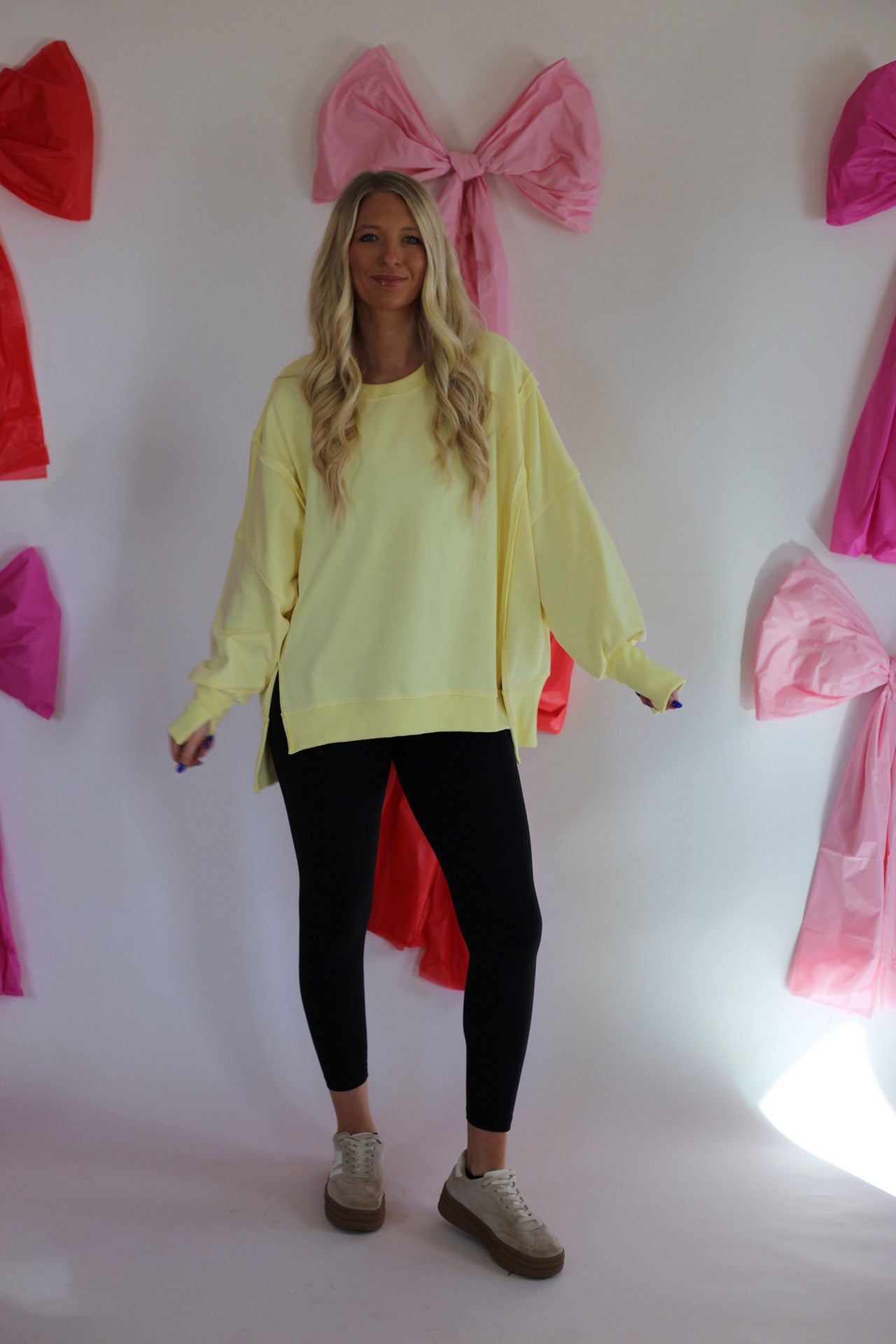 Scarlet Oversized Pullover - Yellow
