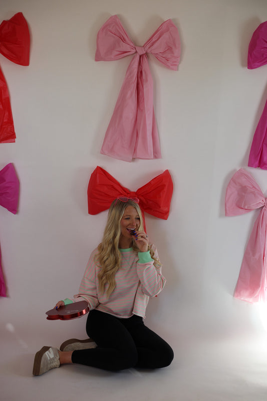 Striped French Terry Pullover