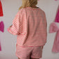 Kenny Striped Lounge Sweatshirt - Pink/Cream