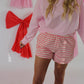 Kenny Striped Lounge Shorts - Pink/Cream