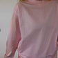 Hailey Mock neck Sweatshirt - Baby Pink