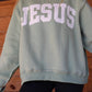 Jesus Mock Neck Sweatshirt - Sage