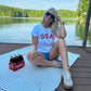"USA" Graphic Baby Tee - White