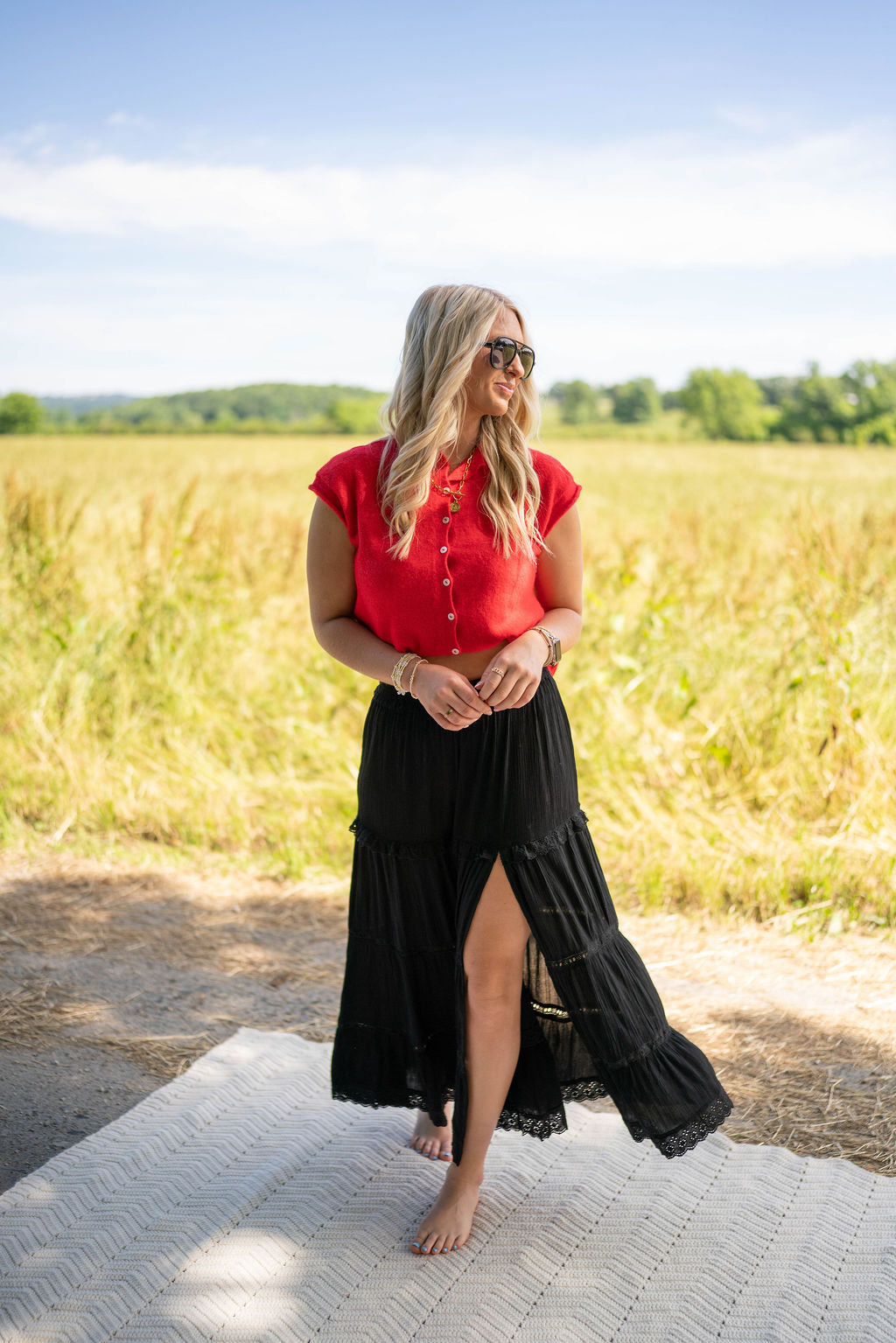 Summertime Waves Maxi Skirt
