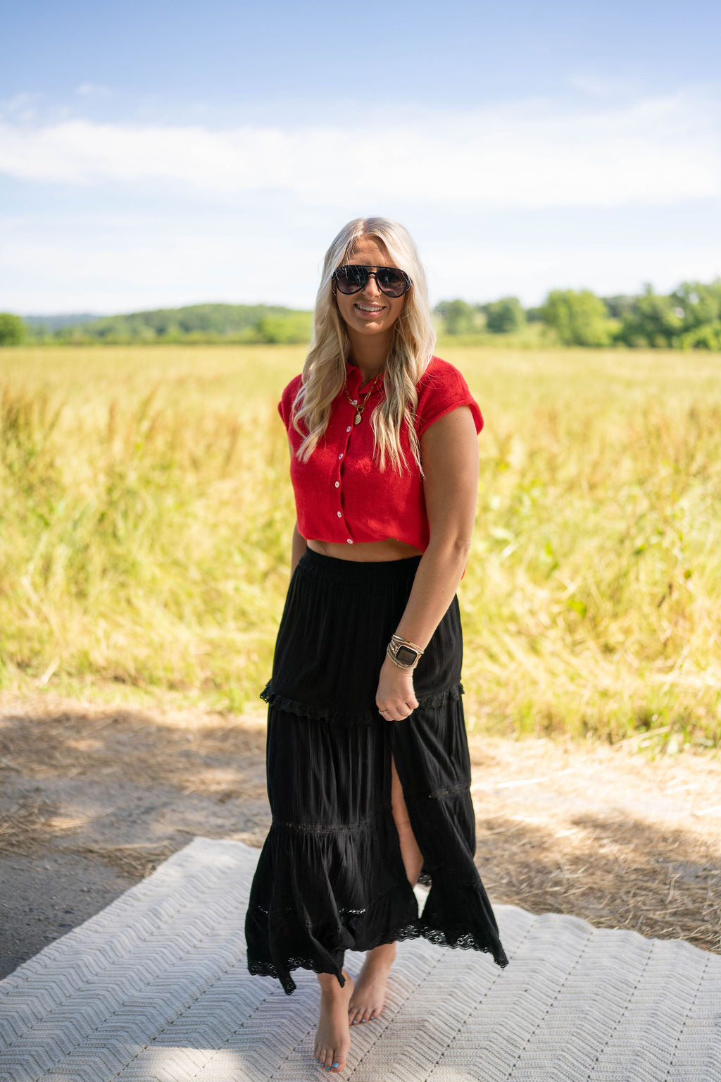 Summertime Waves Maxi Skirt