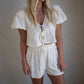Lizzie Bubble Short Set - Cream