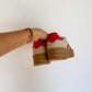 Everyday Platform Sneaker - Beige/Red