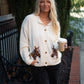 Horse Graphic Cardigan - White