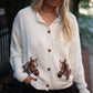 Horse Graphic Cardigan - White