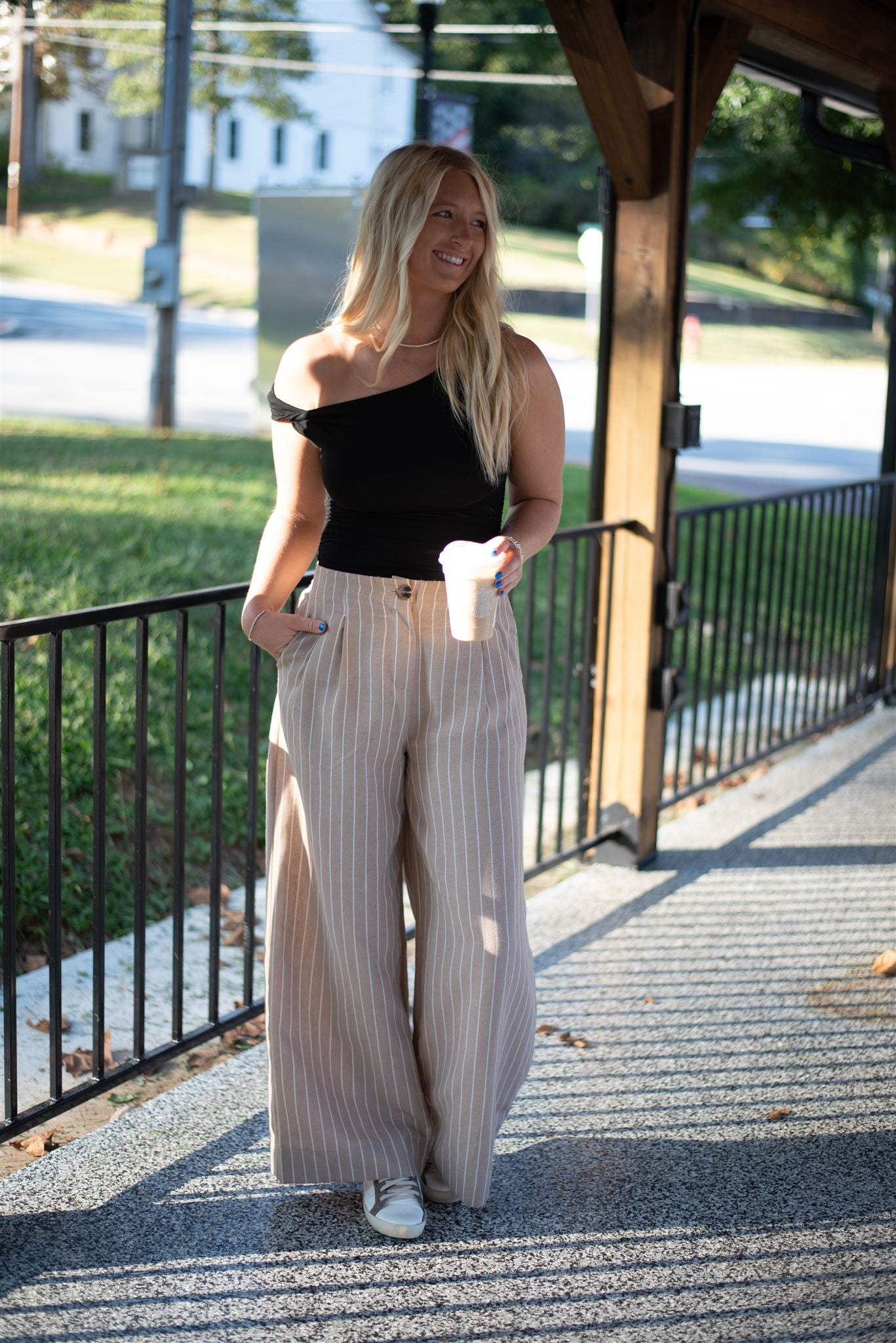 High Waisted Pleated Wide Leg Pants