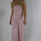 Coming Home Striped Sweatpants - Pink/Ivory