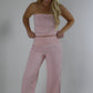 Coming Home Striped Top - Pink/Ivory