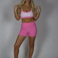 Double Layered Pink Sports Bra