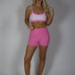 Double Layered Pink Sports Bra