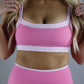 Colorpop Contrast Sports Bra - Hot Pink