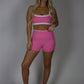 Double Layered Pink Biker Shorts