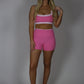 Colorpop Contrast Sports Bra - Hot Pink