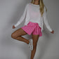 On The Go Wrapped Skort - Hot Pink