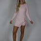 On The Go Tie Romper - Pink
