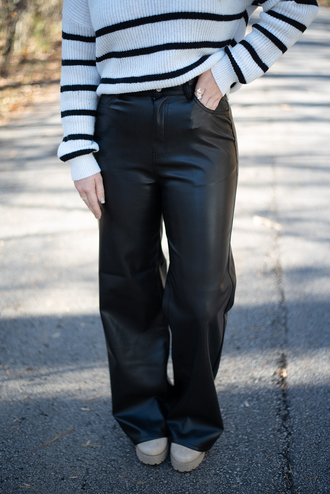 Lucie Faux Leather Pants