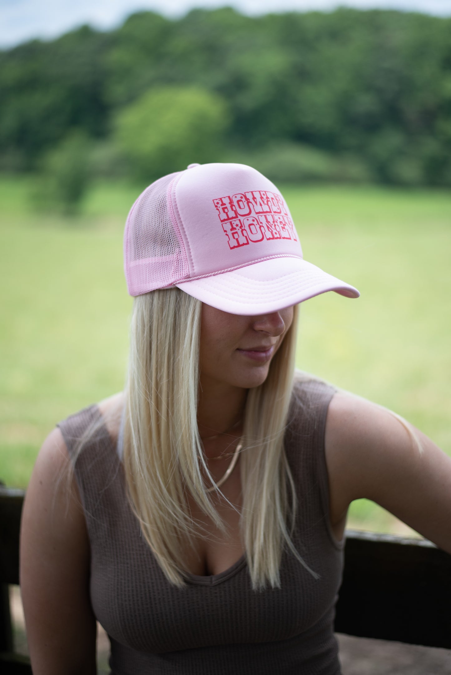 "Howdy Honey" Trucker Hat - Pink