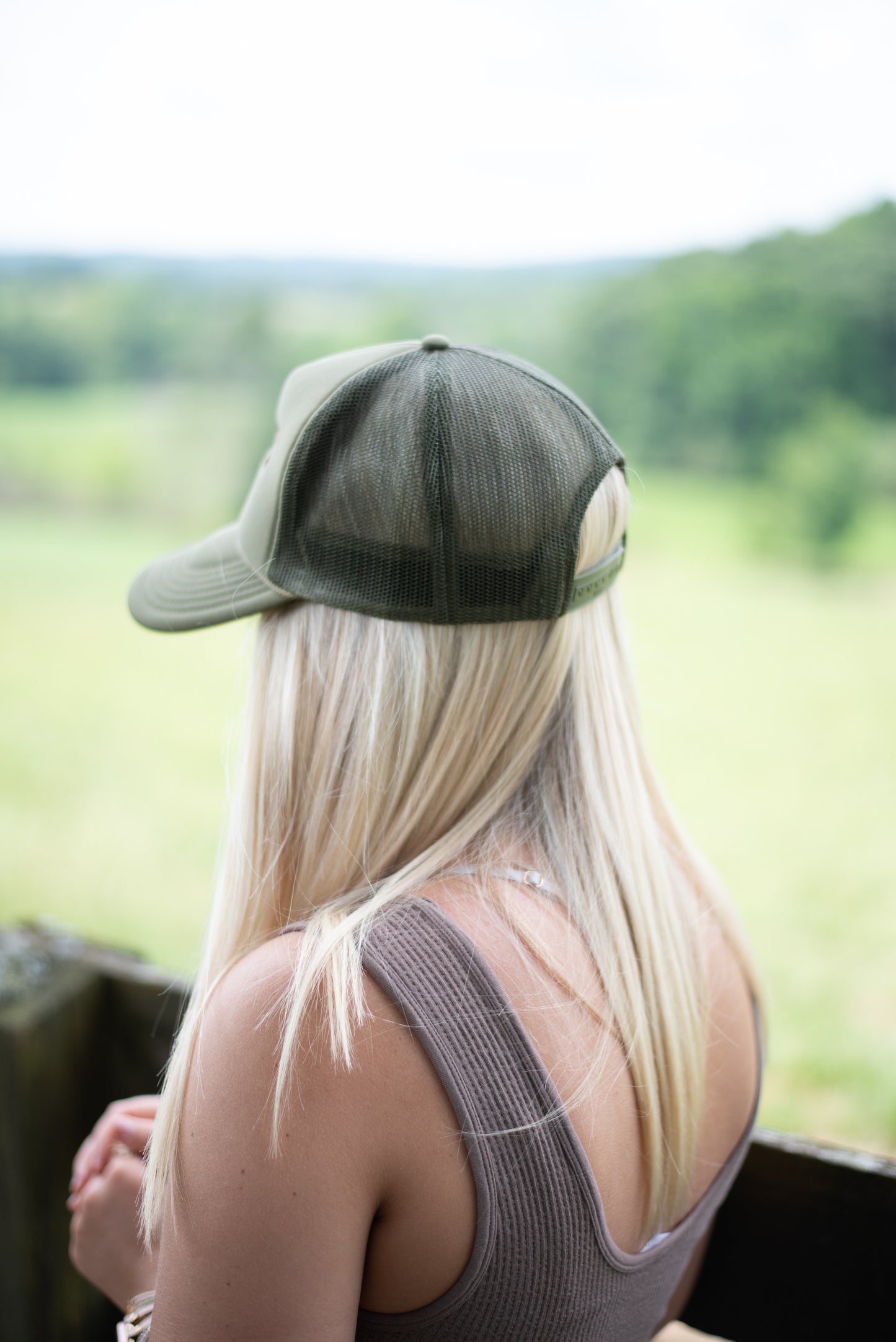 "Cowboy Hat" Trucker - Olive