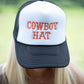 "Cowboy Hat" Trucker - Black/White