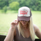 "Coastal Cowgirl" Trucker Hat - Brown/Tan