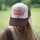 "Coastal Cowgirl" Trucker Hat - Brown/Tan