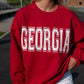 GEORGIA Crewneck - Cherry Red