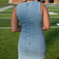 Copper Cutout Denim Dress