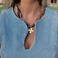 Brown Bandana Cross Scarf Necklace