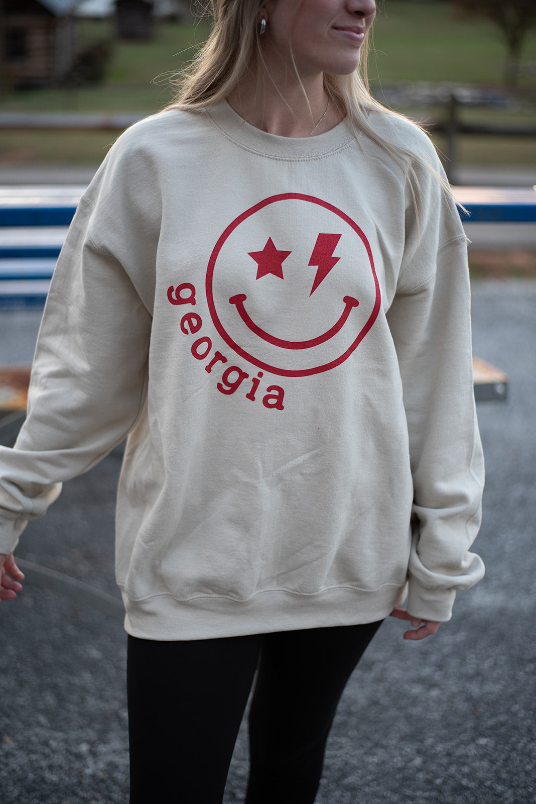 Georgia-Star Bolt Crewneck