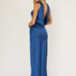Joy Satin Maxi Dress - Navy