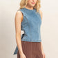 Lillie Sleeveless Denim Top