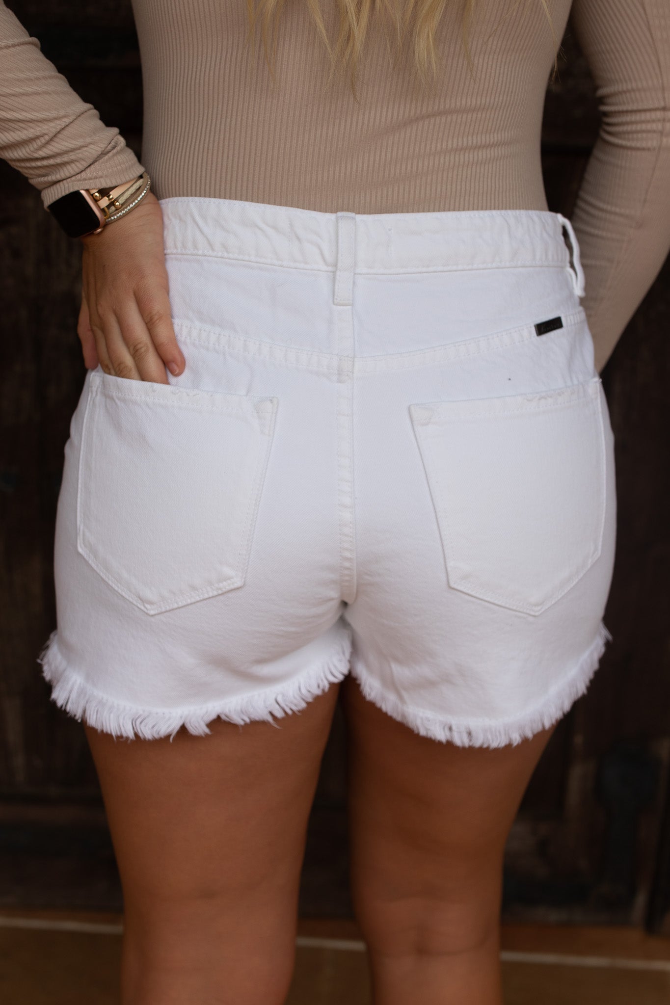 Jax White Denim Shorts